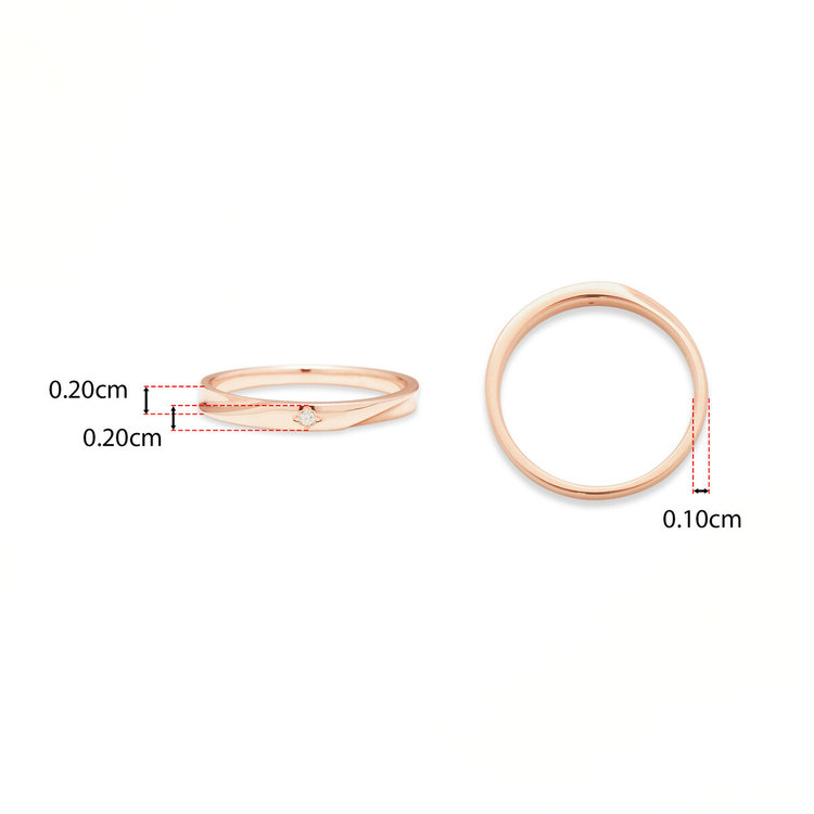 BLOOM ブルーム K10 ピンクゴールド ダイヤモンド ペアリング ピンクゴールド