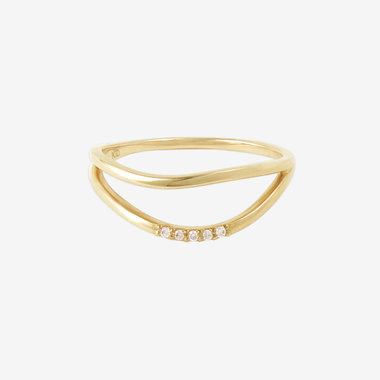 K10 イエローゴールド ダイヤモンド リング（指輪）