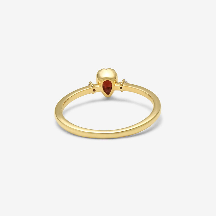 BLOOM ブルーム 1月誕生石 K10 イエローゴールド ガーネット リング（指輪） イエローゴールド