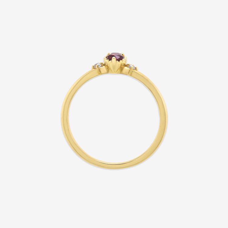 BLOOM ブルーム 1月誕生石 K10 イエローゴールド ガーネット リング（指輪） イエローゴールド