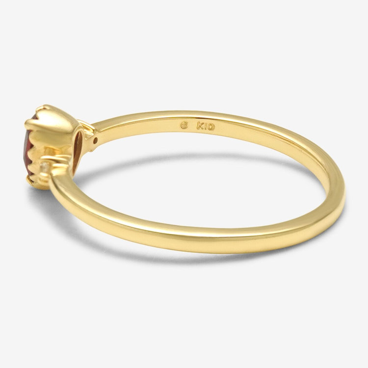 BLOOM ブルーム 1月誕生石 K10 イエローゴールド ガーネット リング（指輪） イエローゴールド