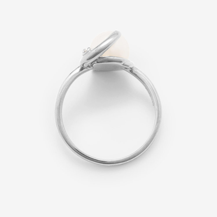 BLOOM ブルーム 6月誕生石 K10 ホワイトゴールド あこや真珠 ハート リング（指輪） ホワイトゴールド