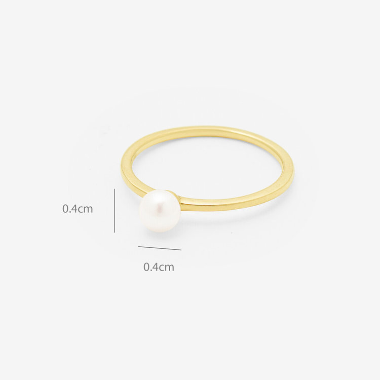 BLOOM ブルーム 【WEB限定】6月誕生石 K10 イエローゴールド あこや真珠 リング（指輪） イエローゴールド