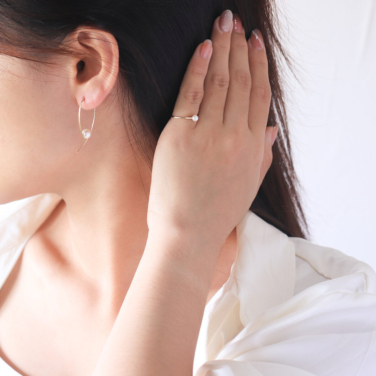 BLOOM ブルーム 【WEB限定】6月誕生石 K10 イエローゴールド あこや真珠 リング（指輪） イエローゴールド