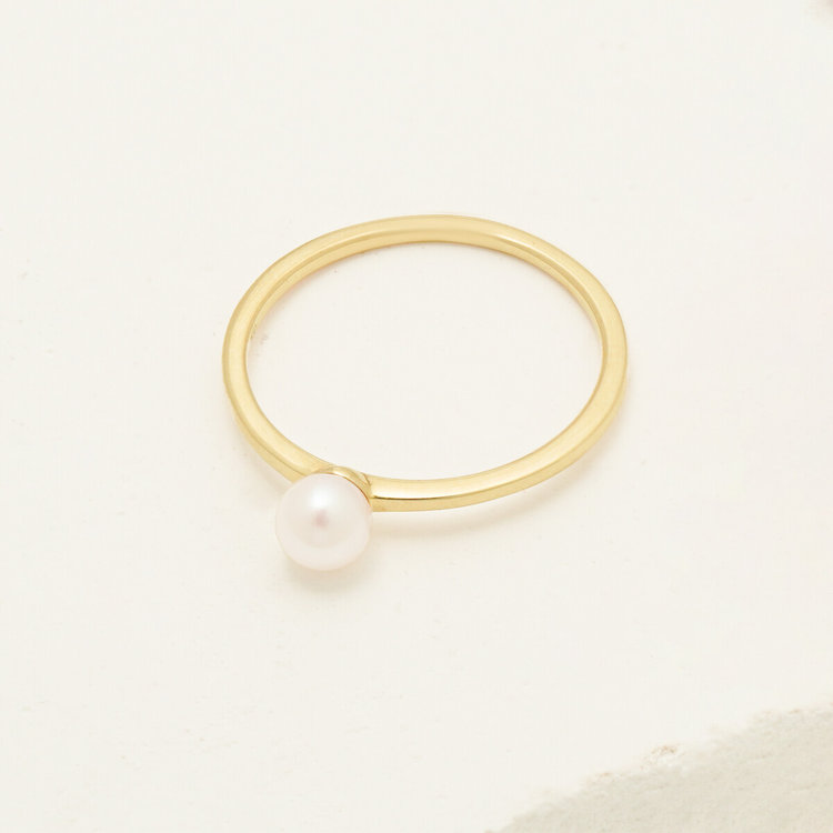 BLOOM ブルーム 【WEB限定】6月誕生石 K10 イエローゴールド あこや真珠 リング（指輪） イエローゴールド