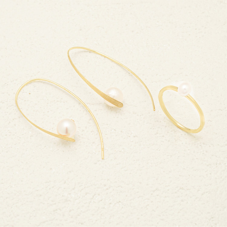 BLOOM ブルーム 【WEB限定】6月誕生石 K10 イエローゴールド あこや真珠 リング（指輪） イエローゴールド