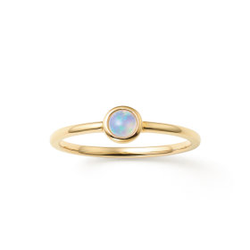 10月誕生石 K10 イエローゴールド オパール リング（指輪）