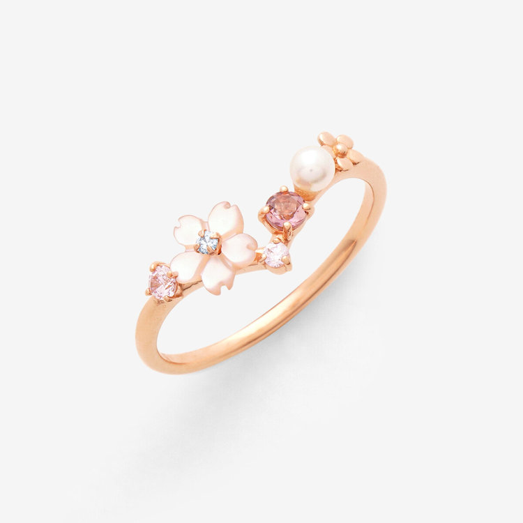 BLOOM ブルーム 【2026スプリングコレクション】【Birth Flower】4月誕生花 K10 ピンクゴールド サクラ リング（指輪） ピンクゴールド