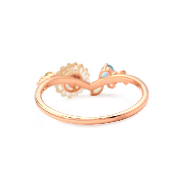 BLOOM ブルーム 【Birth Flower】8月誕生花 K10 ピンクゴールド ヒマワリ リング（指輪） ピンクゴールド