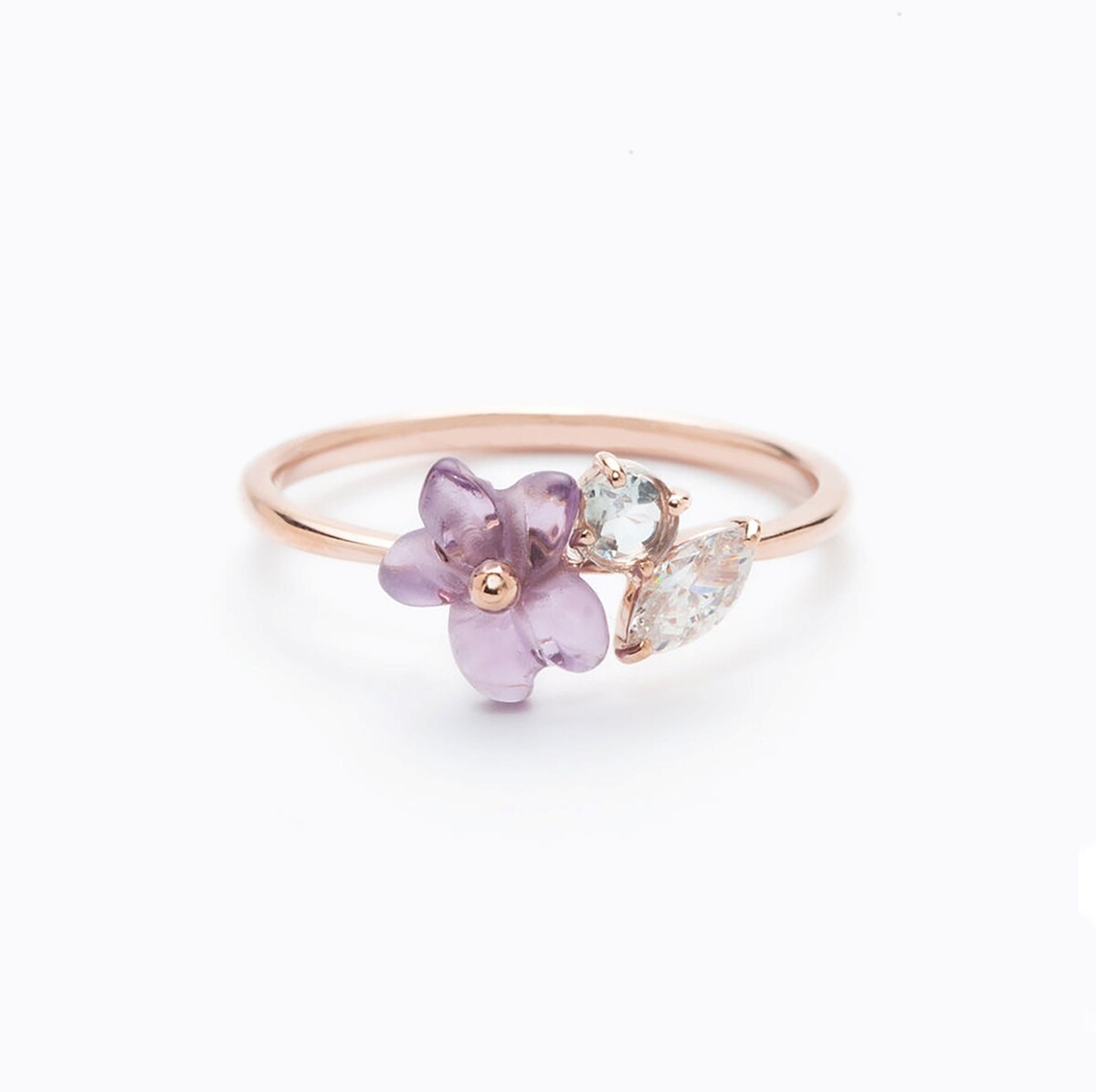 Birth Flower】12月誕生花 K10 ピンクゴールド クリスマスローズ