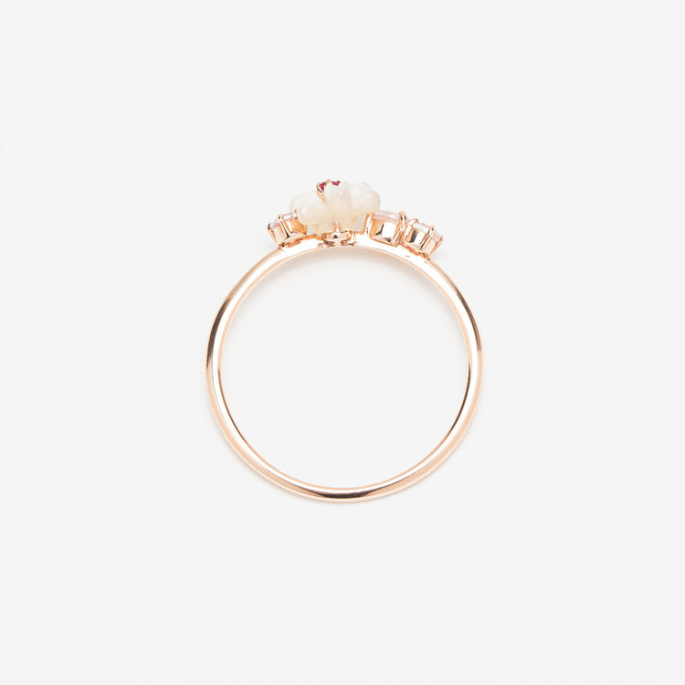 BLOOM ブルーム 【Birth Flower】7月誕生花 K10 ピンクゴールド ユリ リング（指輪） ピンクゴールド