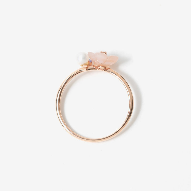 BLOOM ブルーム 【Birth Flower】12月誕生花 K10 ピンクゴールド クリスマスローズ  リング（指輪） ピンクゴールド