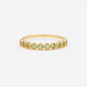 K10 イエローゴールド マルチカラー フラワー リング（指輪）（0168