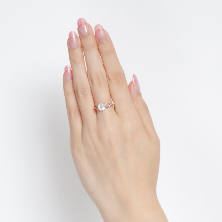 BLOOM ブルーム 【Birth Flower】【美人百花掲載】9月誕生花 K10 ピンクゴールド ナデシコ リング（指輪） ピンクゴールド