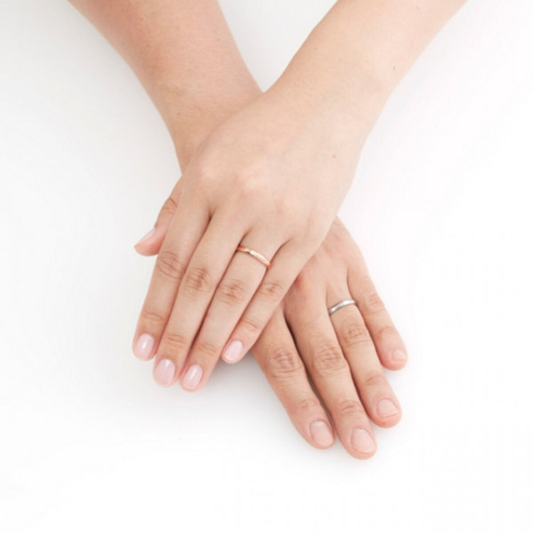 BLOOM ブルーム 【Link（つながり）】ステンレス ダイヤモンド ペアリング（メンズ）（サージカルステンレス 316L） シルバー