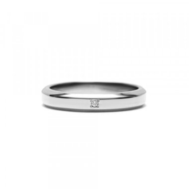 【Link（つながり）】ステンレス キュービックジルコニア ペアリング（メンズ）（サージカルステンレス 316L）