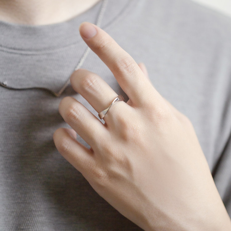 BLOOM ブルーム 【Link（つながり）】ステンレス ペアリング（メンズ） シルバー