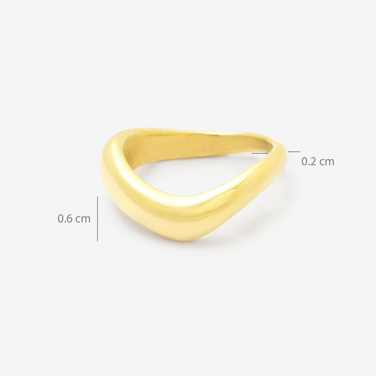 BLOOM ブルーム ステンレス リング（指輪）（サージカルステンレス 316L） イエロー