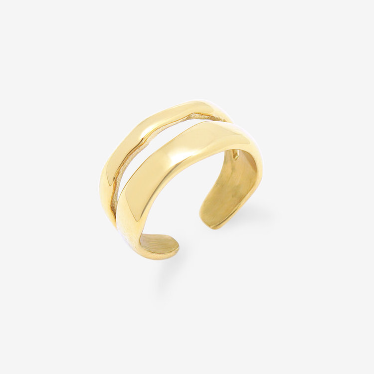 BLOOM ブルーム ステンレス リング（指輪）（サージカルステンレス316L） イエロー