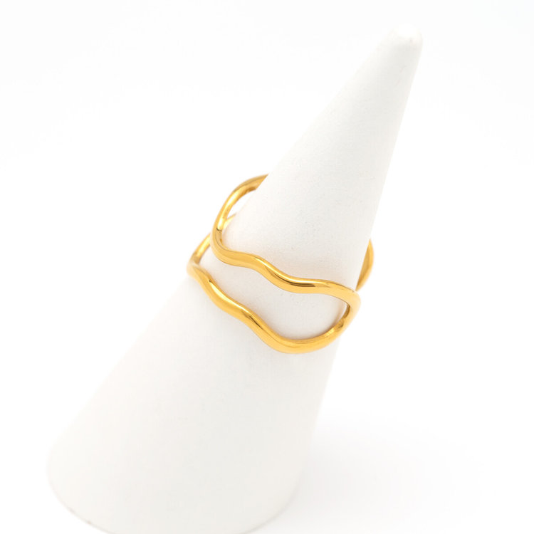 BLOOM ブルーム ステンレス リング（指輪）（サージカルステンレス316L） イエロー