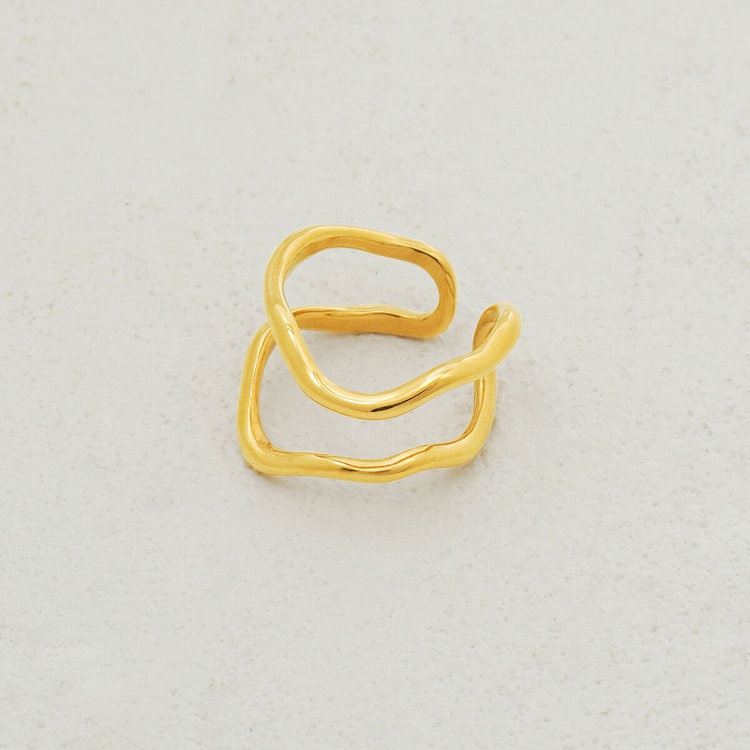 BLOOM ブルーム ステンレス リング（指輪）（サージカルステンレス316L） イエロー