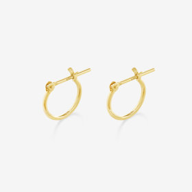 【Ear Jewelry】K10 イエローゴールド フープ ピアス（S）