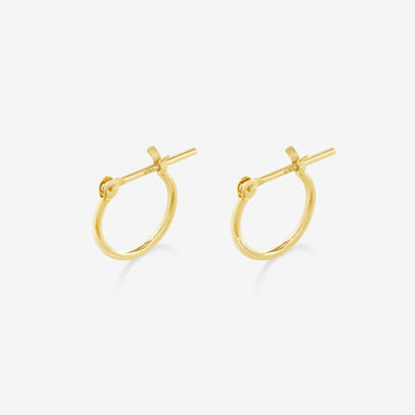【Ear Jewelry】K10 イエローゴールド フープ ピアス（S）