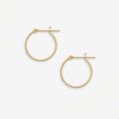 【ドラマ着用】【Ear Jewelry】K10 イエローゴールド フープ ピアス（M）