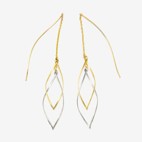 K14 ゴールドフィルド リーフ アメリカン ピアス