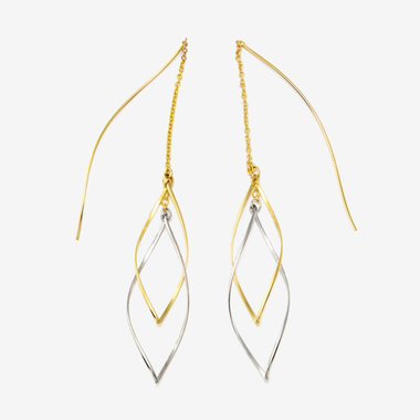 K14 ゴールドフィルド リーフ アメリカン ピアス