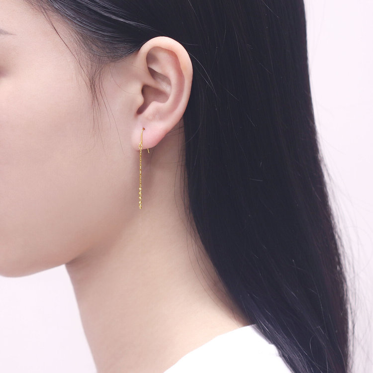 BLOOM ブルーム 【Ear Jewelry】K10 イエローゴールド フック ピアス イエローゴールド