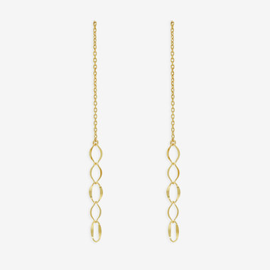 K10 イエローゴールド アメリカン ピアス