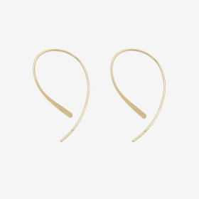 【Ear Jewelry】K10 イエローゴールド フック ピアス（M）