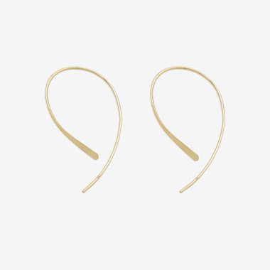 【Ear Jewelry】K10 イエローゴールド フック ピアス（M）