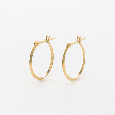 【WEB限定】K10 イエローゴールド フープ ピアス（M）
