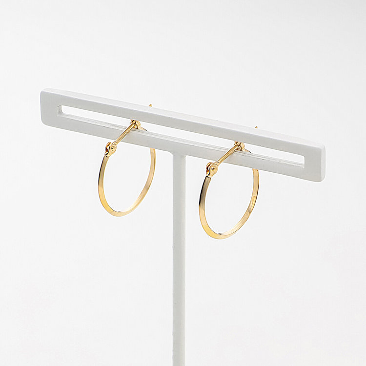 BLOOM ブルーム 【WEB限定】K10 イエローゴールド フープ ピアス（M） イエローゴールド