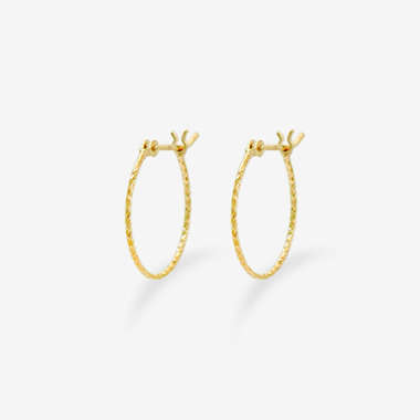 【WEB限定】K10 イエローゴールド フープ ピアス