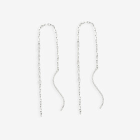 【WEB限定】K10 ホワイトゴールド アメリカン ピアス