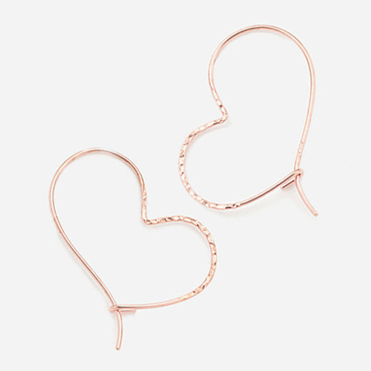 BLOOM ブルーム 【WEB限定】K14 ゴールドフィルド ハート フープ ピアス ピンク