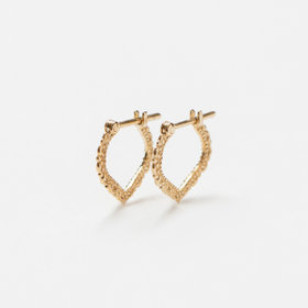 K10 イエローゴールド レース フープ ピアス