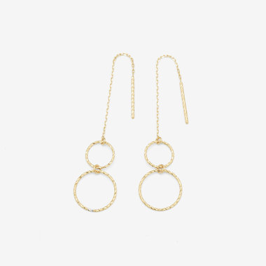 【Mellow】K10 イエローゴールド アメリカン ピアス