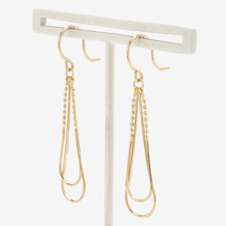 BLOOM ブルーム 【2025オータムコレクション】K10 イエローゴールド しずく フック ピアス イエローゴールド