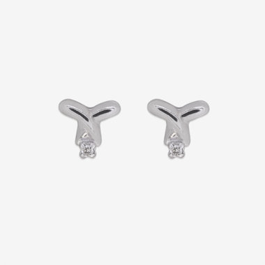 【美品】BLOOM クロス型ピアス K10 美品】BLOOM クロス型ピアス K10