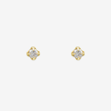 K10 イエローゴールド ダイヤモンド ピアス（0.02ct）