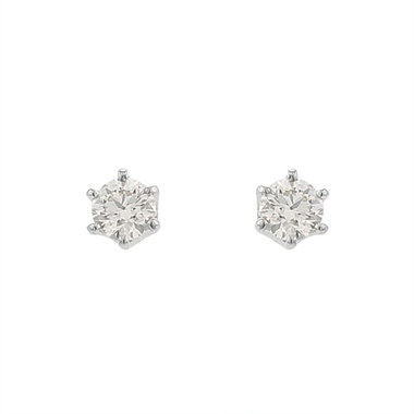 プラチナ ダイヤモンド ピアス（0.1ct）<H&C証明カード/スコープ付