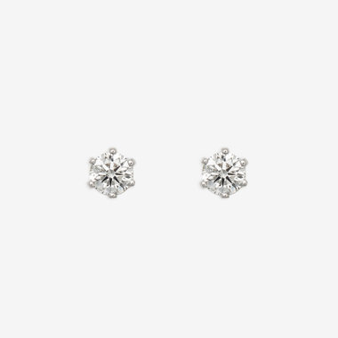 プラチナ ダイヤモンド ピアス（0.3ct）<H&C証明カード/スコープ付>