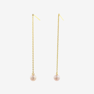 【Ear Jewelry】6月誕生石 K10 イエローゴールド 淡水パール アメリカン ピアス