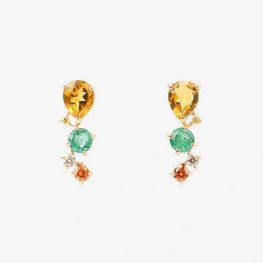 【WEB限定】11月誕生石 K10 イエローゴールド シトリン ピアス