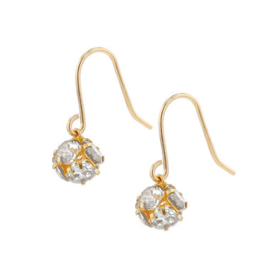 【Rondelle】K10 イエローゴールド キュービックジルコニア フック ピアス