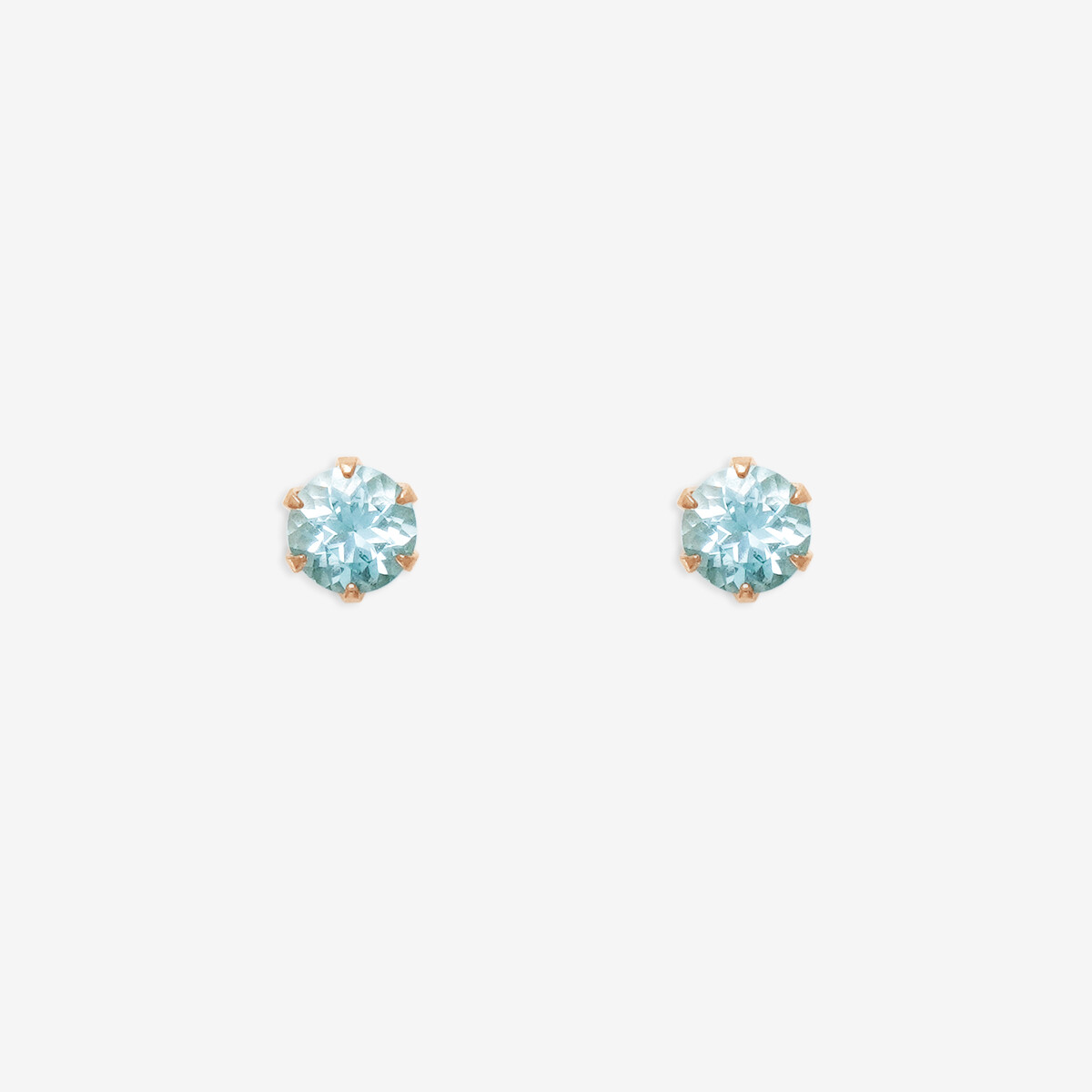 bloom ピアス　3月誕生石　アクアマリン 3月誕生石 K10 ホワイトゴールド アクアマリン キュービック
